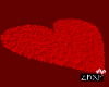 Fluffy Heart Rug Red