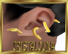 Golden snake earring L