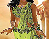 Chartreuse Beaded Sari