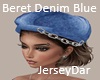 Beret Hat Blue Denim