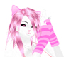 Pink striped armwarmers