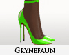 Loub green nylon heels