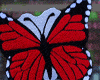 Butterfly red rug
