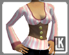 Pink Striped Corset Top