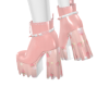 Peach Glossy Boots