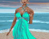 Beach Silk Dress Teal
