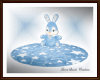 Blue bunny and rug