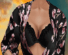 Floral Black Robe Nathy