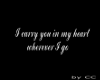 I carry you TP Sign