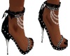 silver n blk disco shoes