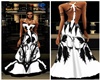 Black/white long dress