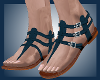 Navy Sandals wSilver