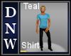 Male Teal Blue Shirt