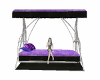 black and purple bed