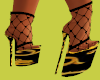 versace fishnet heels