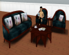 (BL)teal couch set
