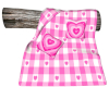 Log Pink Blanket W/Kiss