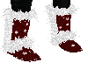 red furry Snowflake boot