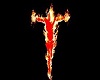 Cross on fire
