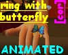 Animated butterfly ring