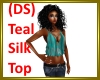 (DS)Teal silk top