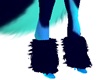 Furry blue boots