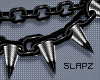 !!S Spike Choker Grey L
