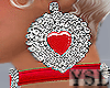 [YSL] Red Heart Earrings