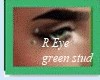 green R eye stud
