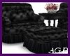 Black Sofa & Table Set