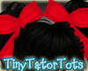 Red Pigtail Bows