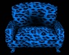 Kissn Blue Cheetah Chair