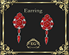 Earring red silver