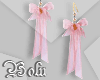 Pink Bow Earrings