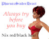 Nix red/black short hair