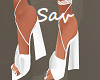 White CrissCross Sandals