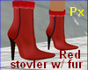 Px Red stovler with fur