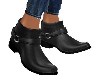 COWGIRL BLACK ANKLE BOOT