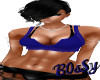 B0sSy Blue Bra Top