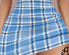 A| Plaid Skirt Blue