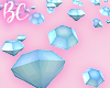 ♥Blue Diamonds floor