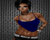 P* Crop Vest Blue