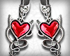 devil heart earrings