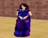 bleu/purple sari