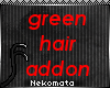 Green addon bangs