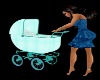 Teal Baby Stroller