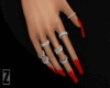 Z| Red Nails & Rings