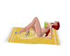 BEACH TOWEL YELLOW  (KL)