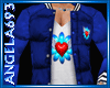 [AA]Coat Love Blue M