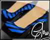 #Striped Heels - BLUE#